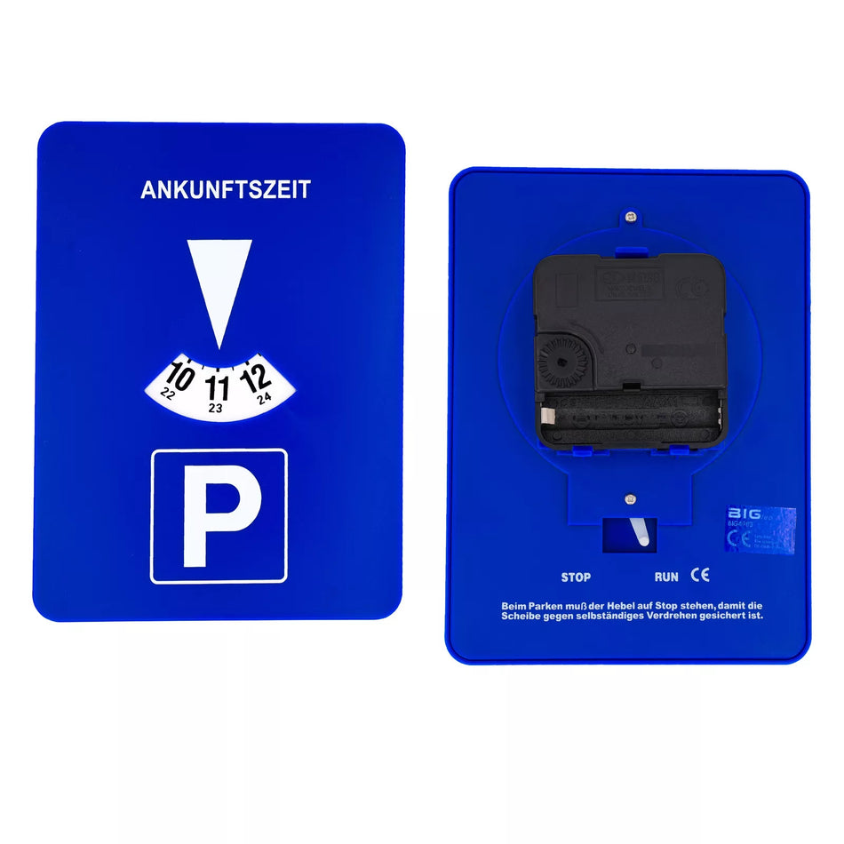 Parkscheibe Elektronisch Mitlaufend Parkuhr Batterie Run Stop Schalter