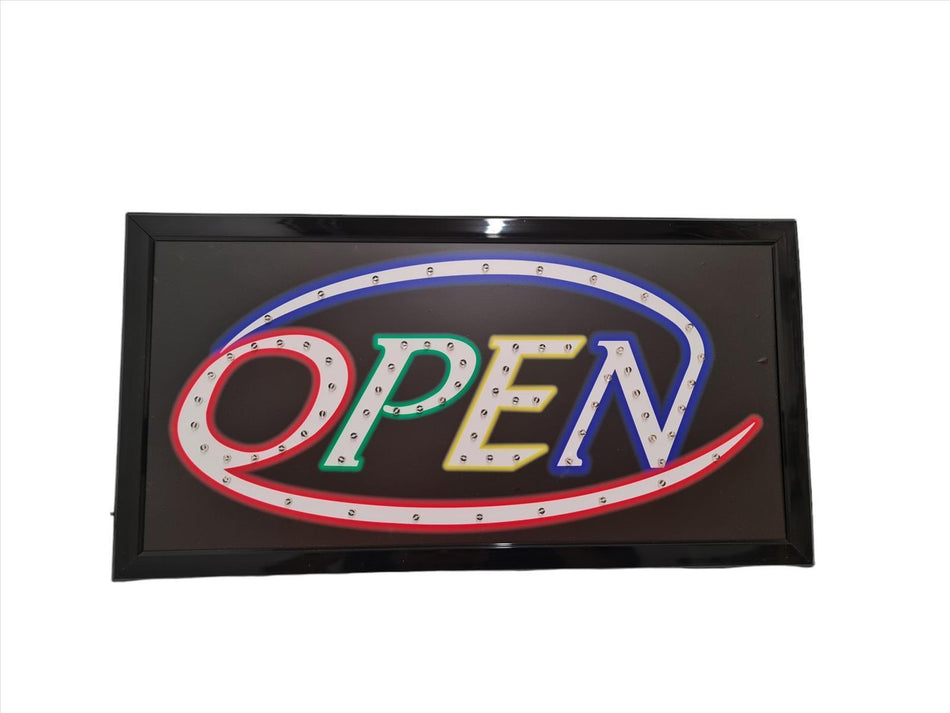 LED Leuchtschild  Leuchtstark "OPEN" 48 x 25 cm