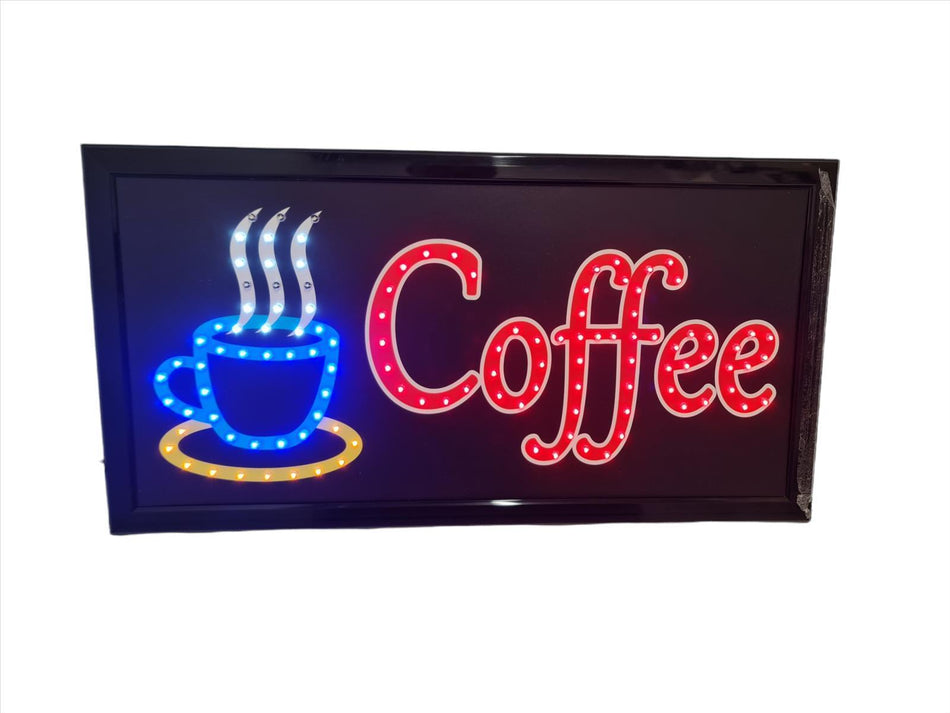 LED Leuchtschild  Leuchtstark "COFFEE" 48 x 25 cm