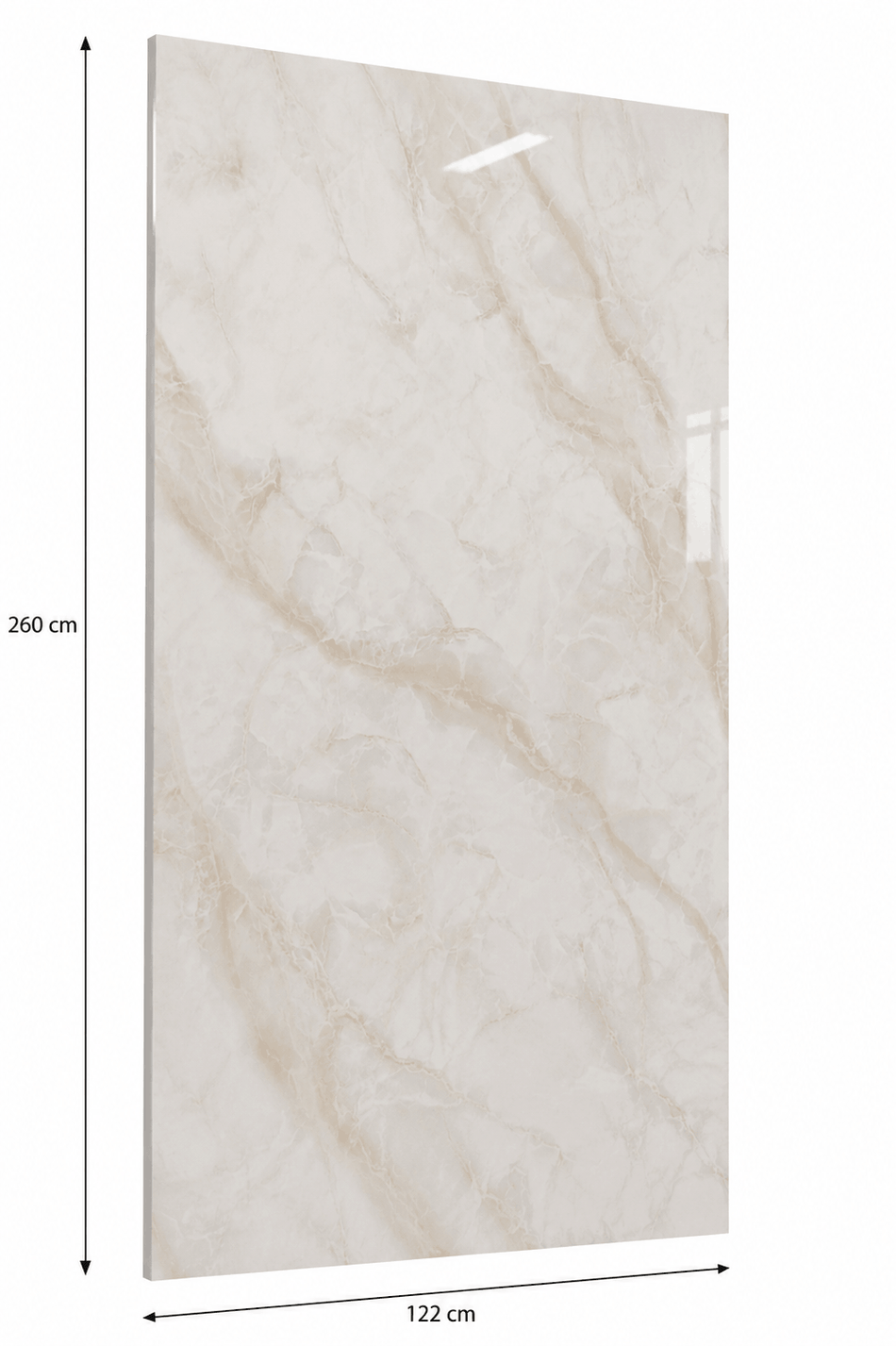 Wandpaneele Wandverkleidung Wandplatten PVC Marmoroptik Hochglanz  270 x 122 cm