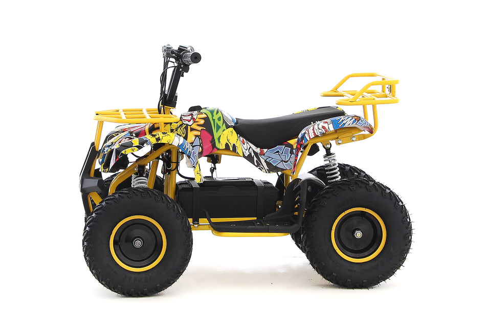 UltraMotors 1000W - 48V Kinder E-Quad 6-25 km/h - Grafiti-yellow