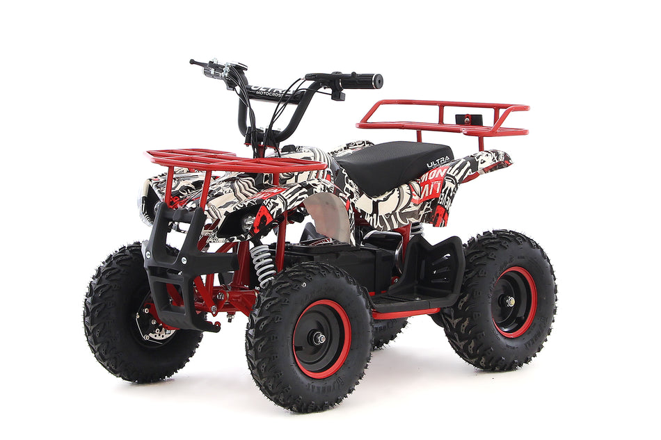 UltraMotors 1000W -48V Kinder E-Quad 6-25 km/h Firebone-white