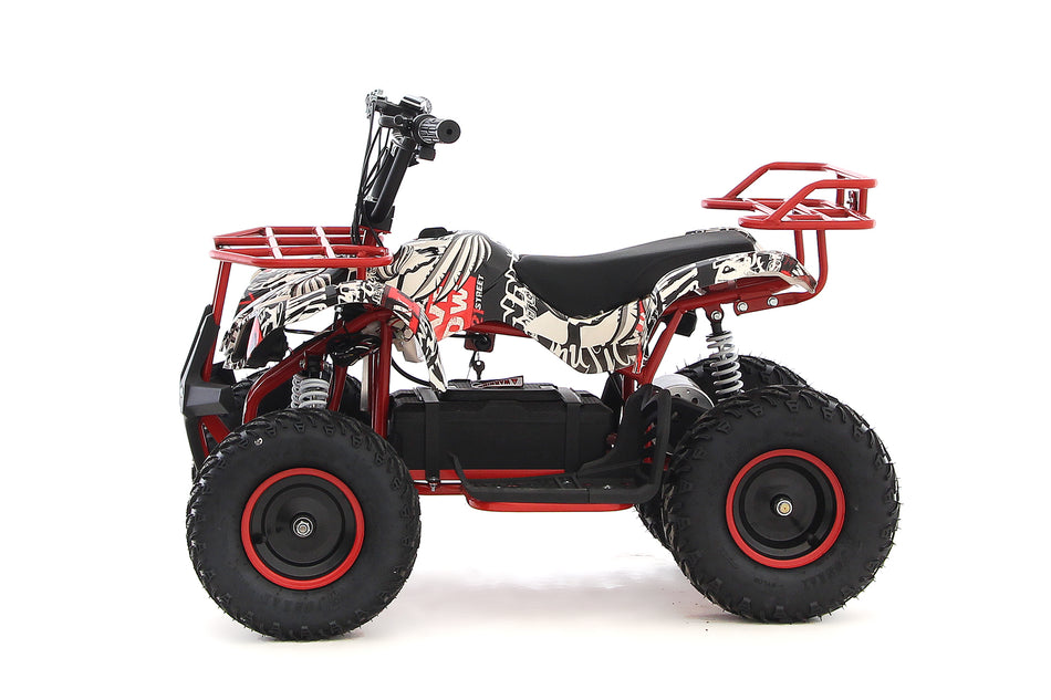UltraMotors 1000W -48V Kinder E-Quad 6-25 km/h Firebone-white