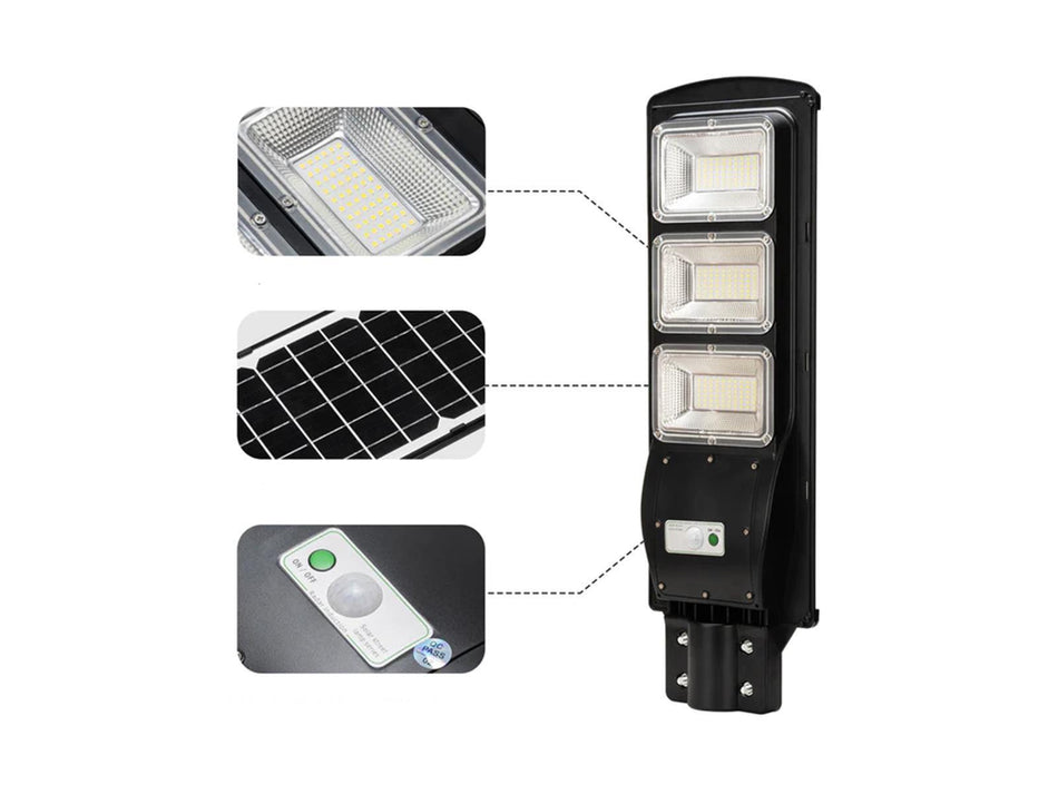 ExtraStar LED Solar-Straßenlaterne mit Bewegungsmelder