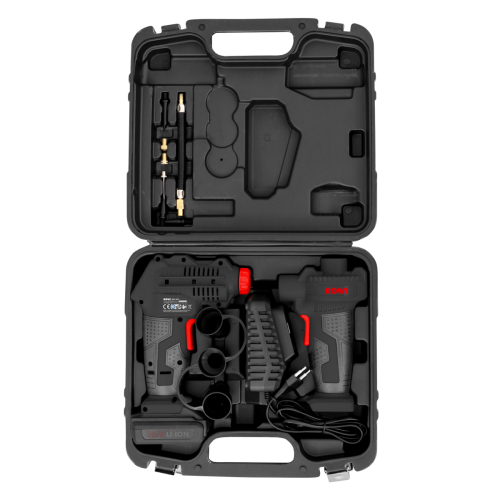 Rowi Akku Kompressor und Luftpumpe 16V 1.5Ah Set 14 tlg