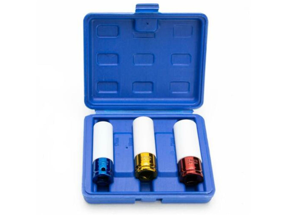 3 tlg. Alufelgen Nuss Set Schlagschrauber Nüsse 1/2"