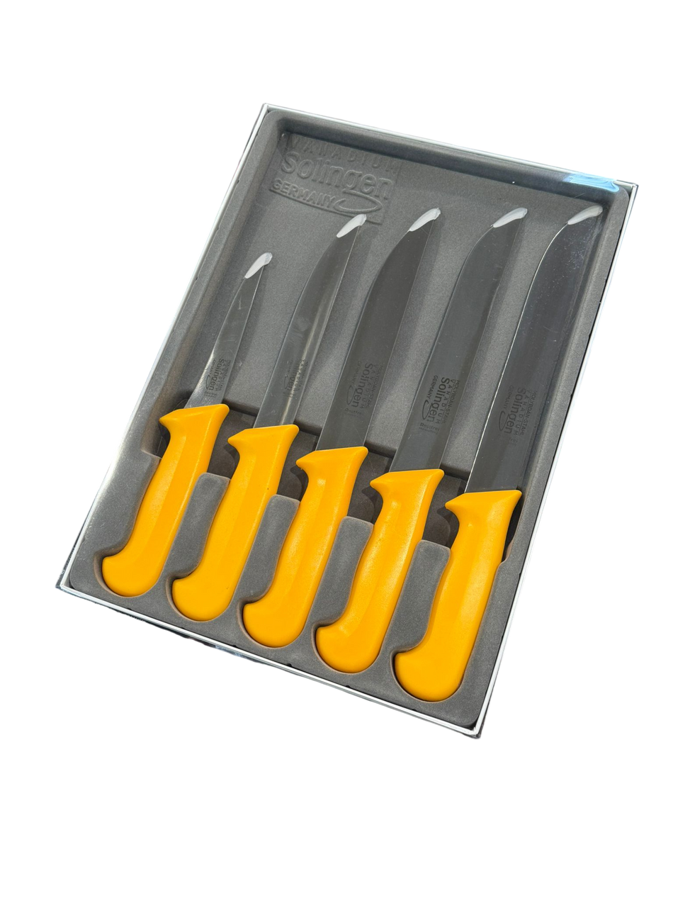 Solingen Messer Set 5 tlg. Metzgermesser Kochmesser Rostfrei Fleischmesser