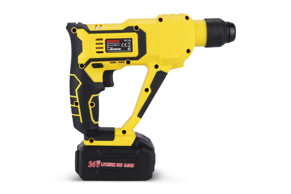 BOXER Akku Bohrhammer Bohrmaschine 24V 2x Akku