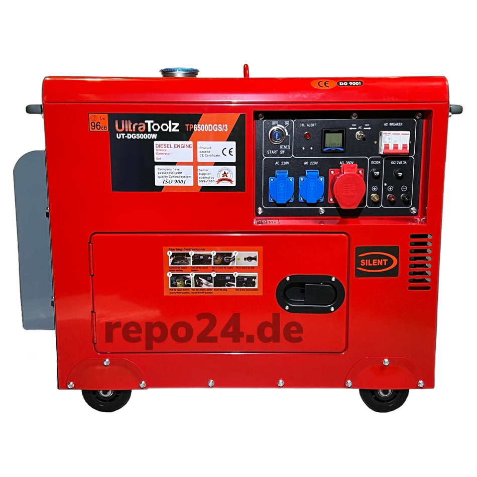 Diesel Stromerzeuger Generator Notstromaggregat 5 kW mit E-Start