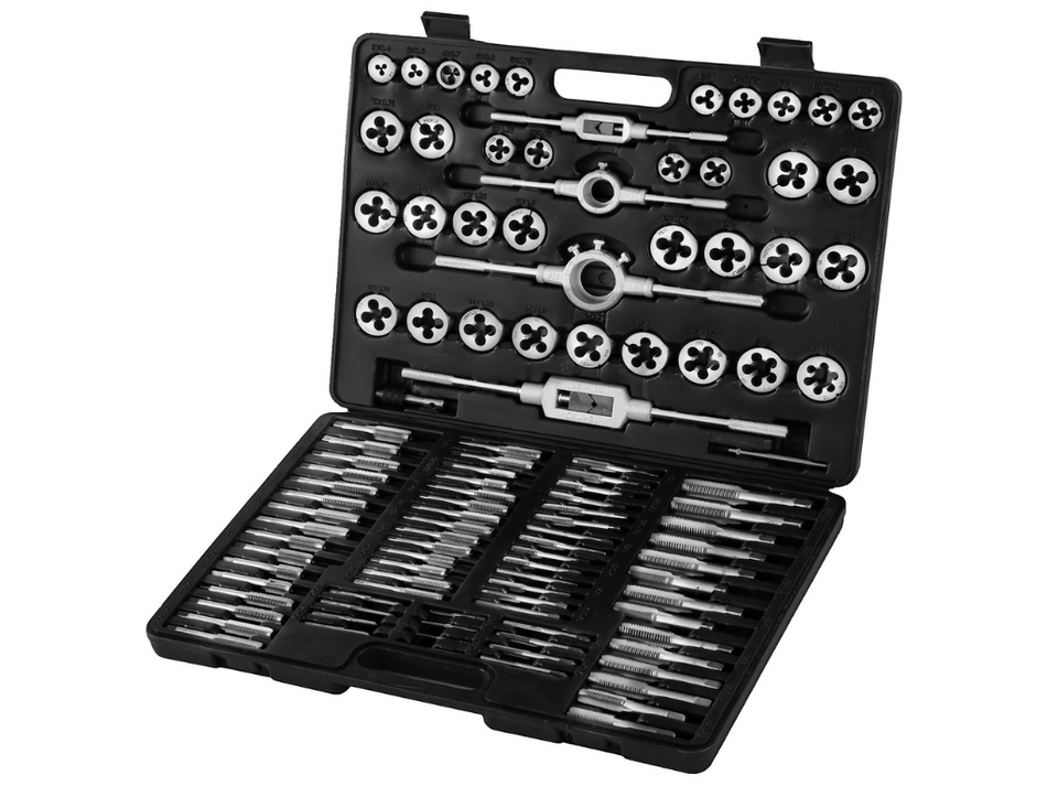 110 tlg. Gewindeschneider Schneideisen Set M2-M18 Gewindebohrer