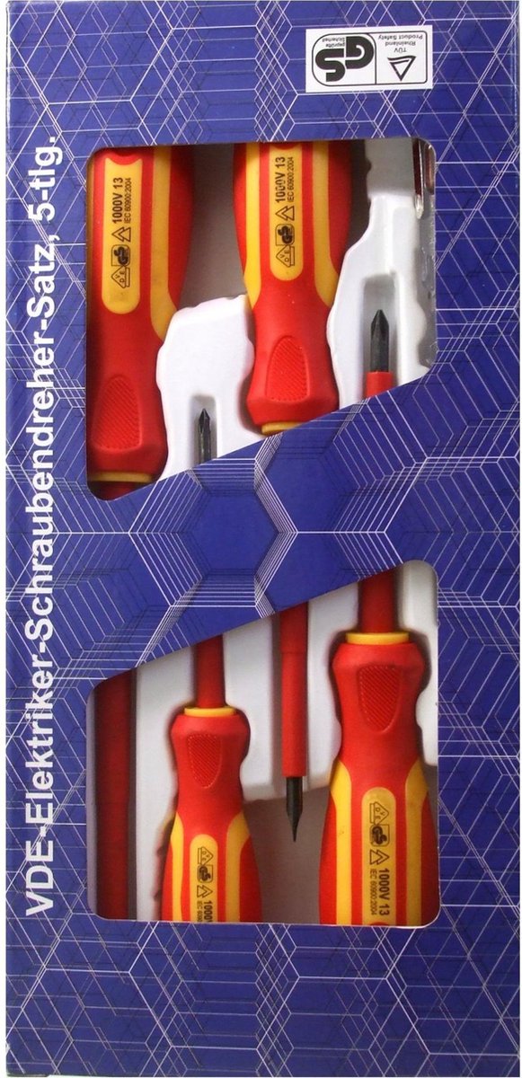 VDE-Elektriker Schraubendreher-Satz 5 tlg. VDE Schraubenzieher