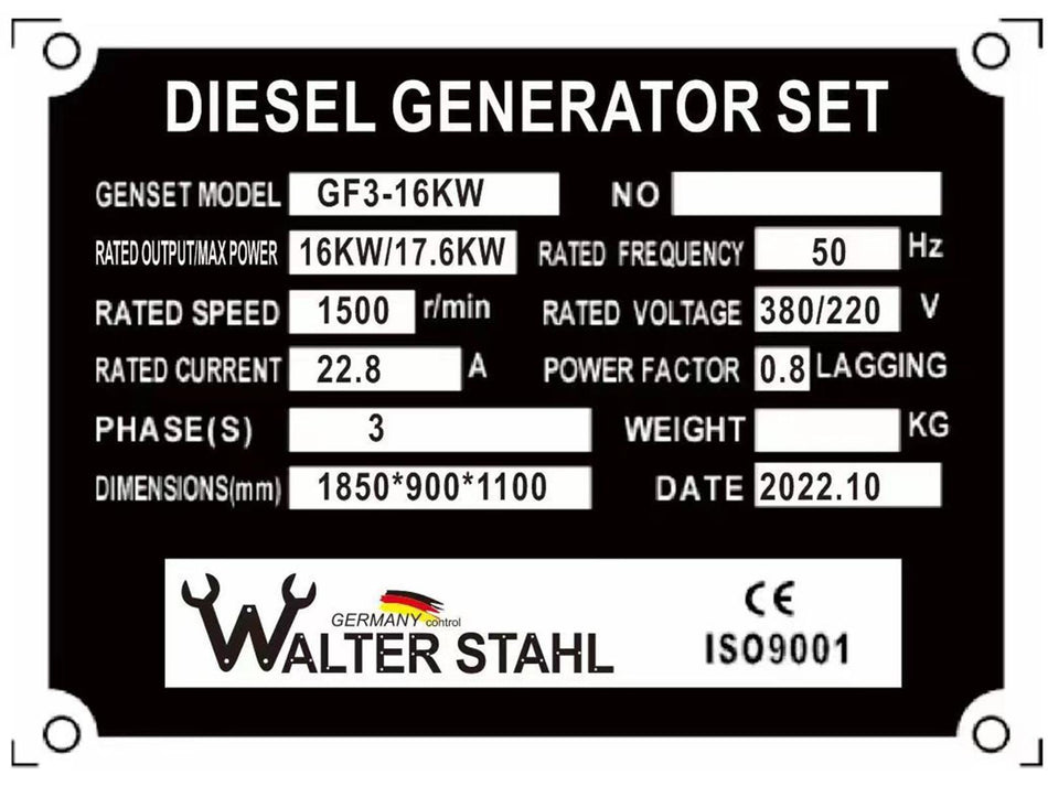 Diesel Stromerzeuger Generator Notstromaggregat 18 kW mit ATS