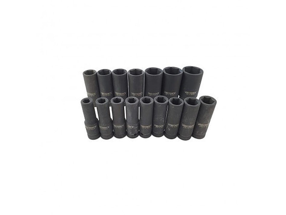 16 tlg. Kraft-Steckschlüssel-Satz / Kraft 6-Kant 1/2"