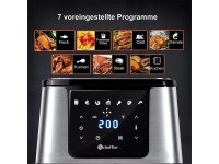 Schefler Airfryer XXL Heißluftfritteuse 12L  Minibackofen 1800W