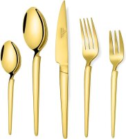 LB Besteck Set GOLD 72teilig 18/10 Edelstahl für 12...