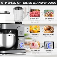 Homelux Küchenmaschine Teigmaschine Knetmaschine,Multifunktional 2500W  12 L