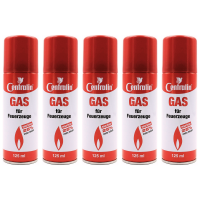 5x Feuerzeug Gas 125 ml Nachfüllgas für Feuerzeuge