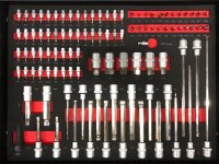 ULTRATOOLZ Werkstattwagen befüllt mit Werkzeug 8/8 + Drehmomentschlüssel - Chrom Vanadium