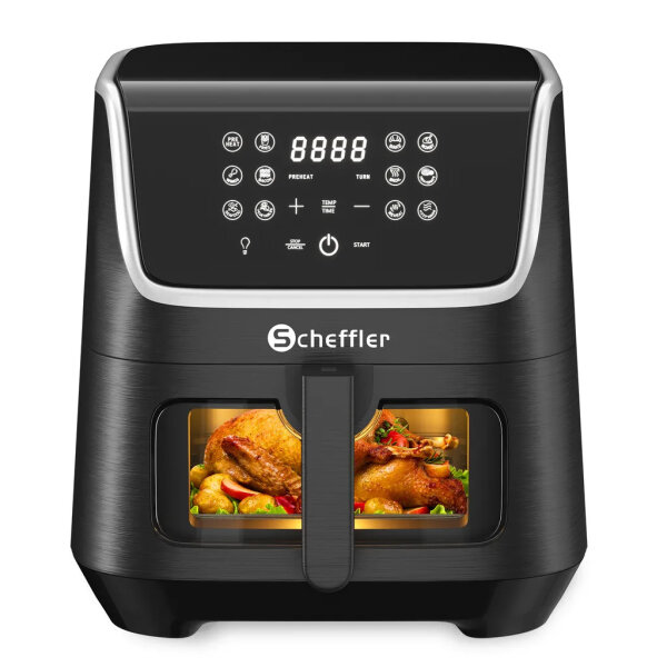 Heißluftfriteuse 5,5L XXL Airfryer Friteuse Fritteusen 1800W