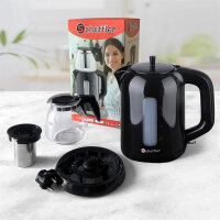 Türkische Teekanne,Scheffler elektrischer Teekocher, 1.7L Wasserkocher,0.9L Teekocher Glas, Teemaschine, Caymatik,Tea Maker mit Teesieb Abschaltautomatik und Warmhaltefunktion