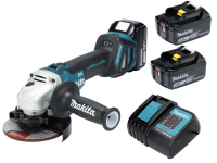 Makita Akku Winkelschleifer 18V - 2x Akku + Netzteil DGA511