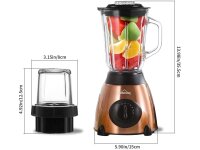 Standmixer 1.5L Smoothie Frucht Maker Cocktail Mixer Blender Glas