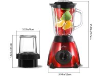 Standmixer Smoothie Frucht Maker Cocktail Mixer Blender Glas 1,5l