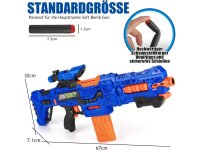 Bigpower Electric Dart Blaster Motorisiertes Scharfschützengewehr mit 2 Clips und 100 Schaumstoffpfeilen, Kompatibel mit den wichtigsten Marken, Kinderspielzeug für 8-12+, Jugendliche, Erwachsene