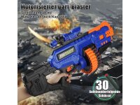 Bigpower Electric Automatisch Blaster Gun 30-Dart Rotating Drum Spielzeug Pistole für Jungen 8-12+, Elektrische Schaumstoff Dart Blaster mit 100 Darts Kompatibel mit der Primärmarke