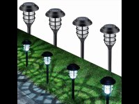 GIGALUMI Solarleuchten Garten Solarlampe für Außen, 8 Stück Gartenleuchten, Wasserdichte LED Deko Wegleuchten für Rasen, Terrasse, Patio, Weg (Weißlicht)