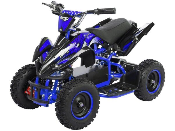 UltraMotors E- Kinderquad Mini ATV Pocketbike Pocketquad 1000W 36V - 8-25km/h - Blau